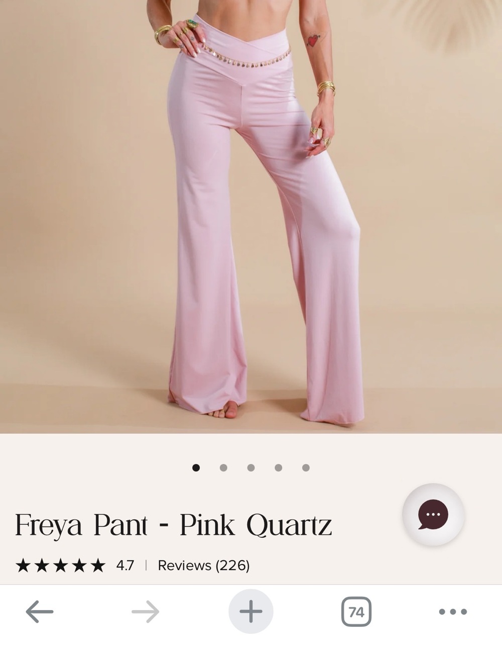 Royal Codes Freya Pants in Quartz Rose